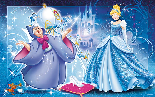 Fairy Godmother Bows Magical Shoes On Cinderella Photo Wallpapers HD 1920 × 1200, วอลล์เปเปอร์ HD HD wallpaper