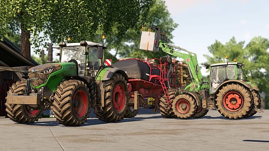 fs19, pertanian, pertanian, traktor, Pemanenan, alam, simulator pertanian, Wallpaper HD HD wallpaper