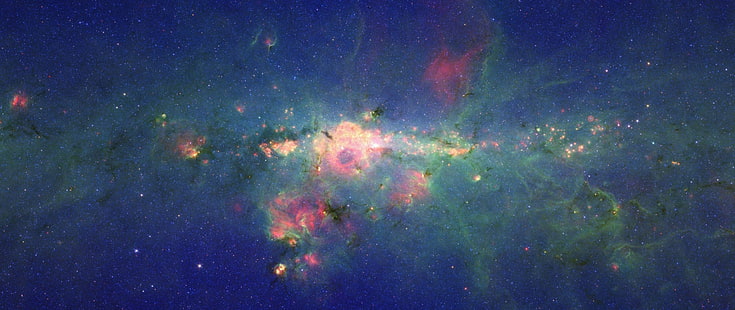 галактически тапет, ултраширок, космос, мъглявина Божур WR 102ka, HD тапет HD wallpaper