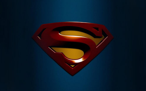 Супермен, логотип, минимализм, супермен, логотип, HD обои HD wallpaper