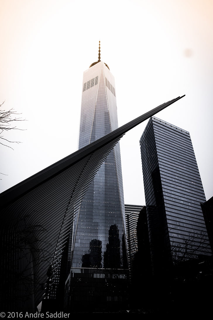 World Trade Center, New York City, Manhattan, USA, Wolkenkratzer, One World Trade Center, modern, HD-Hintergrundbild, Handy-Hintergrundbild