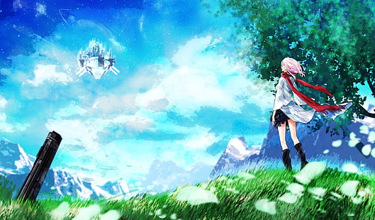anime, gadis anime, karya seni, Guilty Crown, Yuzuriha Inori, Wallpaper HD HD wallpaper