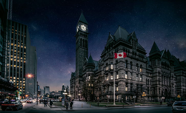 bendera, Kanada, Toronto, Wallpaper HD
