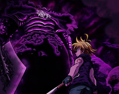 Anime, The Seven Deadly Sins, Demon King (The Seven Deadly Sins), Meliodas (The Seven Deadly Sins), HD tapet HD wallpaper