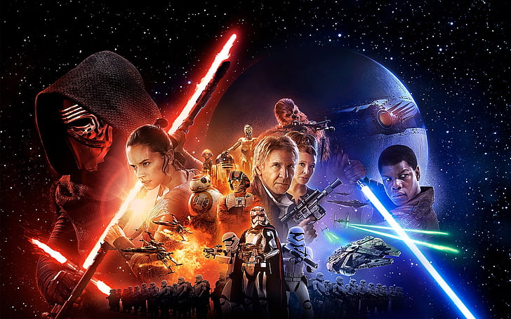 Sfondo di film di Star Wars, Star Wars: The Force Awakens, Star Wars, Sfondo HD