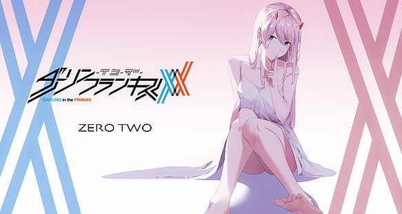 Darling in the FranXX, chicas anime, cabello rosado, Zero Two (Darling in the FranXX), Fondo de pantalla HD HD wallpaper