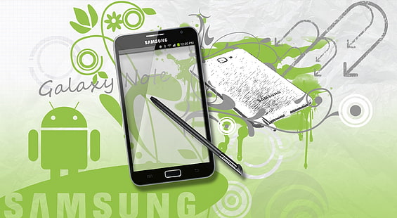 Samsung Galaxy Note - Телефон + планшет, черный смартфон Samsung Android, Компьютеры, Android, Galaxy, Телефон, Note, Samsung, планшет, HD обои HD wallpaper
