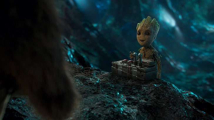لا يزال فيلم Marvel Guardians of the Galaxy Vol.2 Baby Groot ، Groot ، Guardians of the Galaxy Vol. 2 ، أفلام ، مارفيل كوميكس، خلفية HD