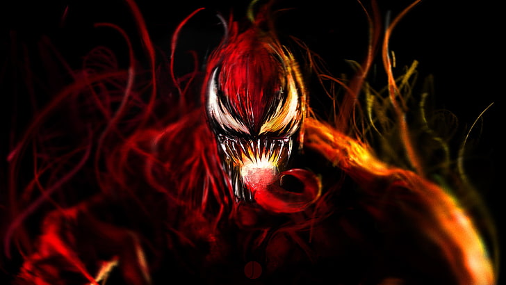 Ilustrasi Venom, seni, Marvel Comics, Venom, Symbiote, Carnage, supervillain, Ripper, Wallpaper HD