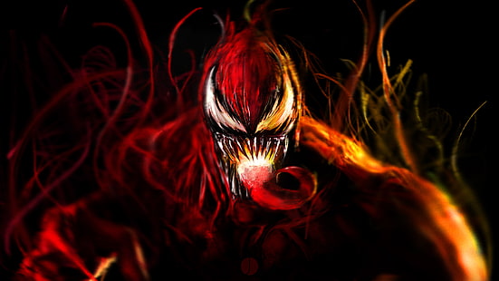 Illustrazione di Venom, arte, fumetti Marvel, Venom, Symbiote, Carnage, supercriminale, Ripper, Sfondo HD HD wallpaper