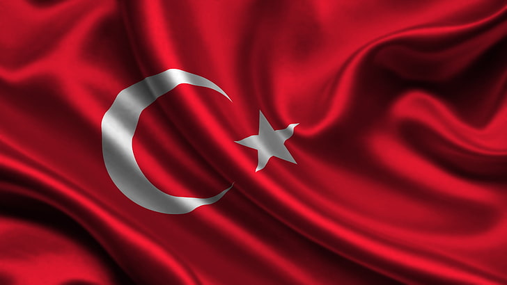 Flaga Turcji, flaga, Turcja, Tapety HD