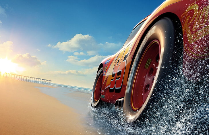 Ilustração de Lightning McQueen, Filme, Carros 3, Lightning McQueen, Pixar, HD papel de parede