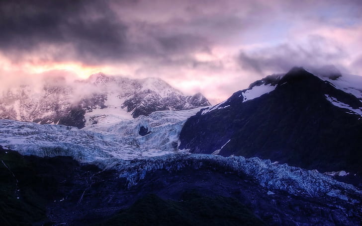 ธรรมชาติภูมิทัศน์ภูเขาธารน้ำแข็ง, วอลล์เปเปอร์ HD