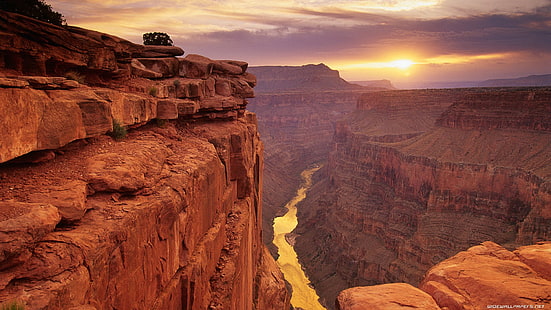 Grand Canyon Canyon Paisaje Desierto Rocas Stone River HD, naturaleza, paisaje, rocas, río, piedra, desierto, gran cañón, Fondo de pantalla HD HD wallpaper