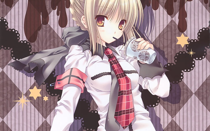 Saber Fate wallpaper, anime, girl, schoolgirl, tie, HD wallpaper