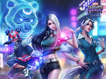 Videospiel, Marvel: Future Fight, Crescent (Marvel: Future Fight), Luna Snow, White Fox (Marvel: Future Fight), HD-Hintergrundbild HD wallpaper