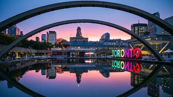 Канада, Торонто, площад Нейтън Филипс, HD тапет HD wallpaper