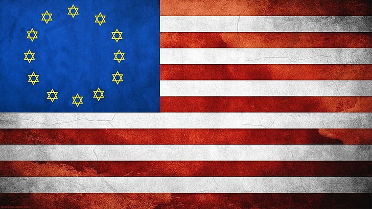 USA, Europäische Union, Kaiserliche Flagge (TES), Davidstern, HD-Hintergrundbild