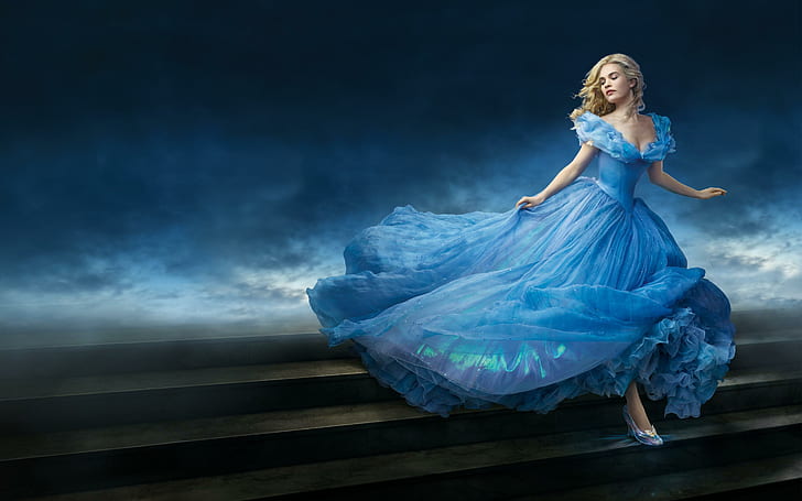 Lily James som Cinderella, cinderella filmen, james, lily, cinderella, HD tapet