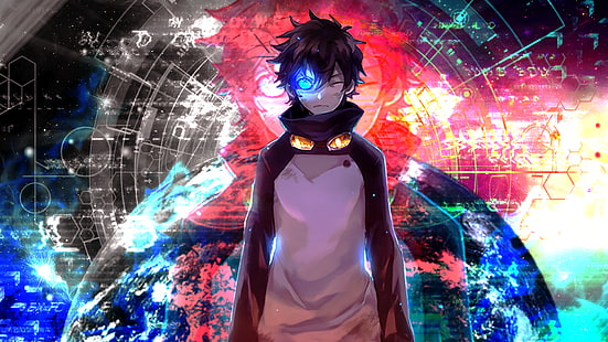 fondo de pantalla de chico de personaje de anime, Leonardo Watch, Kekkai Sensen, anime, chicos de anime, ojos azules, Fondo de pantalla HD HD wallpaper