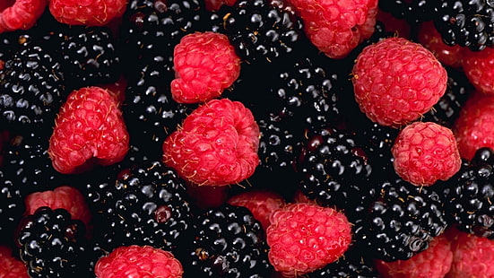 raspberry lot, raspberries, blackberries, berries, sweet, ripe, HD wallpaper HD wallpaper