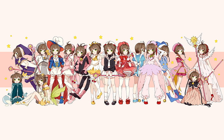 Card Captor Sakura, Kinomoto Sakura, anime girls, Sfondo HD