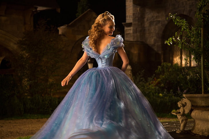 Film, Cinderella (2015), Lily James, HD tapet