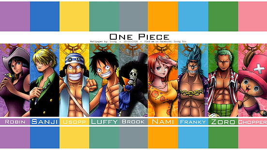 Anime, One Piece, Brook (One Piece), Franky (One Piece), Monkey D. Luffy, Nami (One Piece), Nico Robin, Sanji (One Piece), Tony Tony Chopper, Usopp (One Piece), Zoro Roronoa, HD wallpaper HD wallpaper