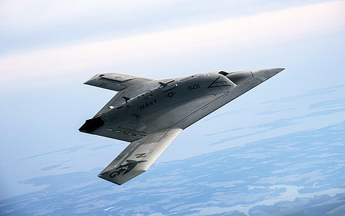 Военные самолеты, Northrop Grumman X-47B, самолеты, армия, военные, HD обои HD wallpaper