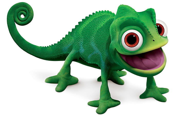 Happy Dinosaur, cartoon character green iguana, toys, funny, background, animals, HD wallpaper