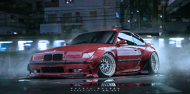 BMW E36, samochód, Khyzyl Saleem, Tapety HD HD wallpaper
