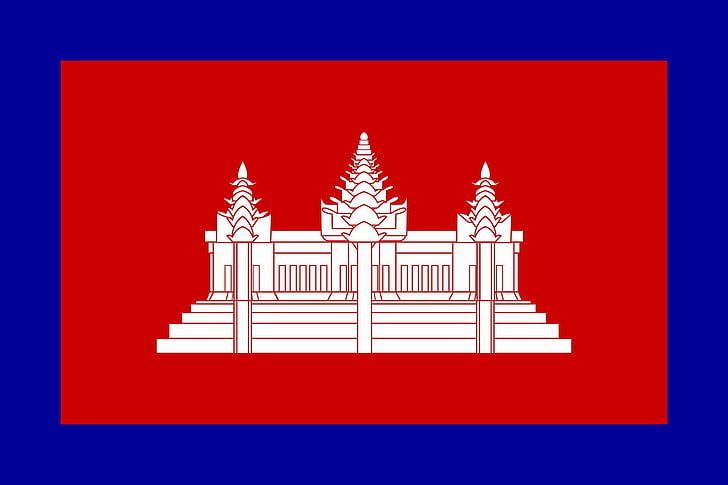 Флаг Камбоджи 2000px под французской защитой sv, HD обои