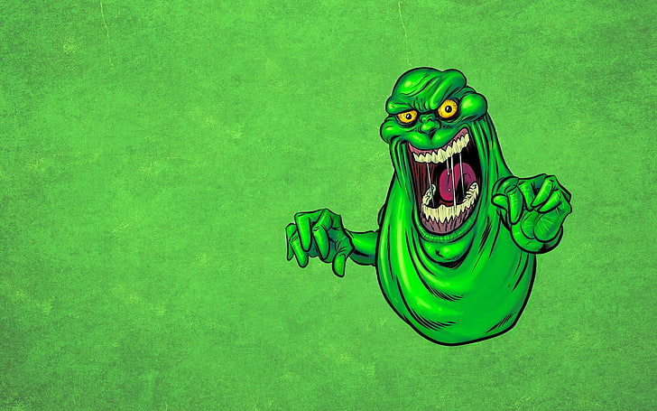 Ghostbuster Slime, monster, lendir, air liur, hijau, Wallpaper HD
