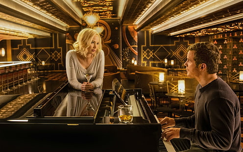 Film, Passagers, Chris Pratt, Jennifer Lawrence, Passagers (Film), Fond d'écran HD HD wallpaper