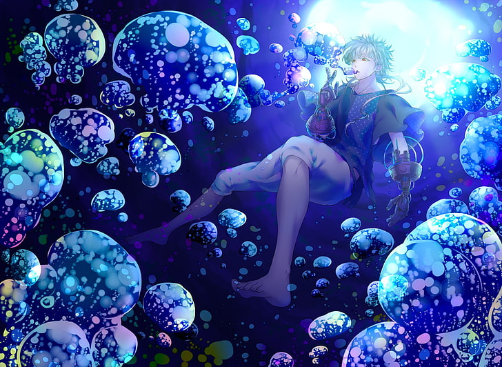 anime, bubbles, HD wallpaper
