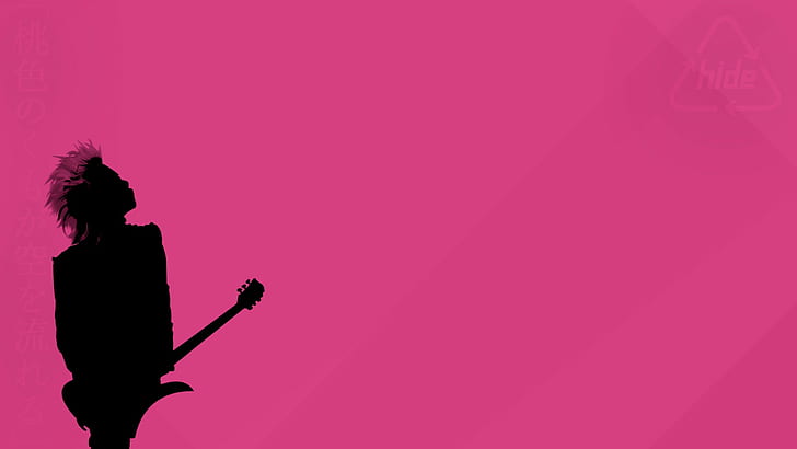 hide musician pink minimalism, HD wallpaper