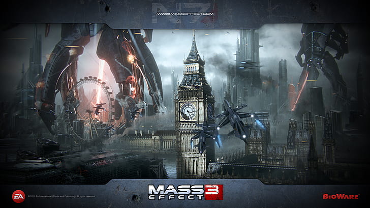 BioWare Mass Effect 3, маса, ефект, биологичен софтуер, HD тапет