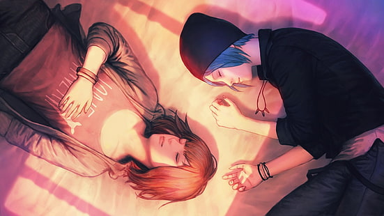 Life Is Strange, Chloe Price, Max Caulfield, Sleeping, วอลล์เปเปอร์ HD HD wallpaper