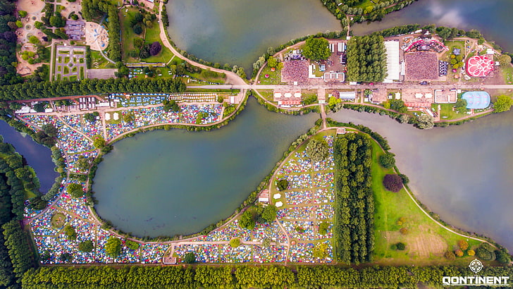 Qontinent, фестивали, фотография, изглед отгоре, HD тапет