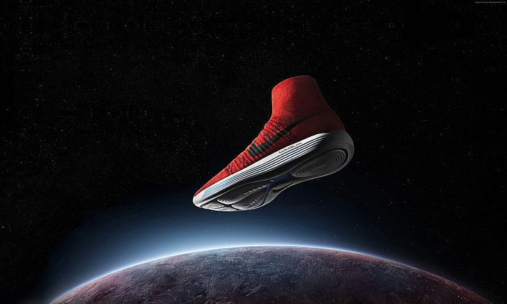 Nike, кроссовки, космос, HD обои
