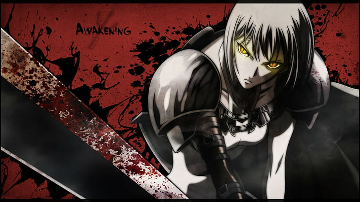 Clare, anime girls, blood, Synceed, Claymore (anime), anime, HD wallpaper