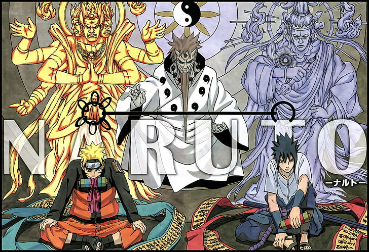 Naruto Shippuuden, Uzumaki Naruto, Masashi Kishimoto, Sage of Six Paths, manga sketch, artwork, HD wallpaper