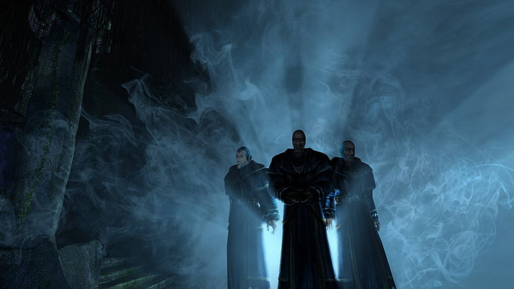 obra gráfica de tres hombres, gótico II, videojuegos, Fondo de pantalla HD