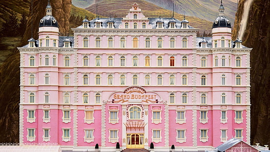 Película, The Grand Budapest Hotel, Budapest, Hotel, Rosa, Fondo de pantalla HD HD wallpaper