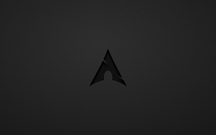 Arch Linux, Linux, abu-abu gelap, Archlinux, minimalis, Wallpaper HD