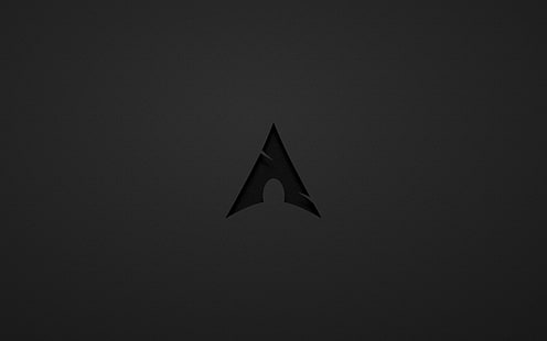 gris oscuro, Linux, Archlinux, minimalismo, Arch Linux, Fondo de pantalla HD HD wallpaper