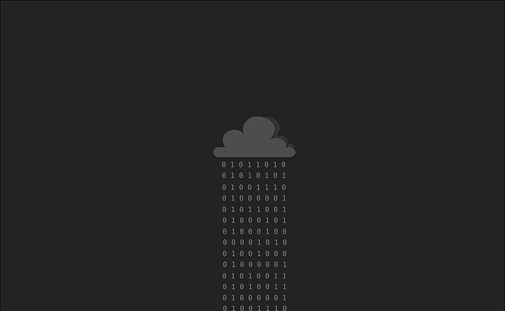 Kode Rain Dark, ilustrasi awan kelabu, Komputer, Lainnya, Wallpaper HD