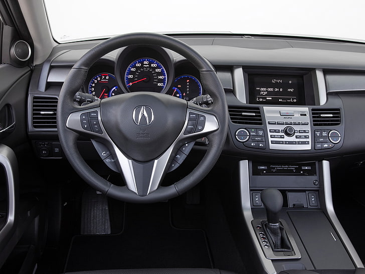 black and gray Acura steering wheel, acura, rdx, salon, interior, steering wheel, speedometer, HD wallpaper