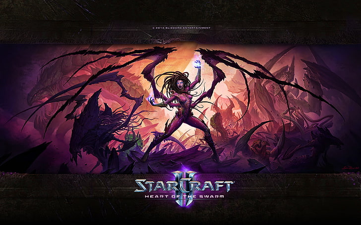 Papel de parede de Starcraft 2, Sarah Kerrigan, A Rainha das Lâminas, StarCraft 2 Coração do enxame, HD papel de parede
