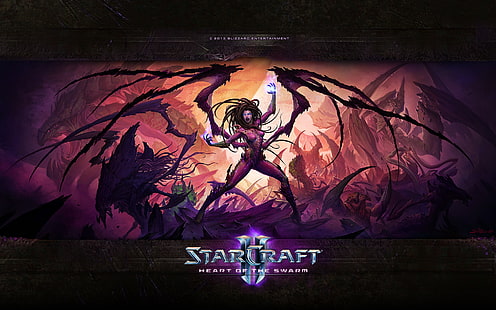 Sfondo di Starcraft 2, Sarah Kerrigan, La regina delle lame, StarCraft 2 Heart of the swarm, Sfondo HD HD wallpaper